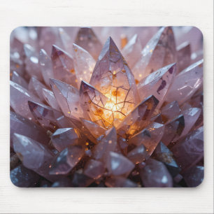 Alfombrilla De Ratón Corazón de cristal radiante