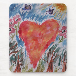Alfombrilla De Ratón Corazón de la masa del ratón del planeta