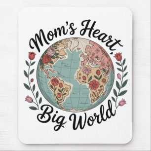 Alfombrilla De Ratón Corazón de Mamá, Gran Mundo