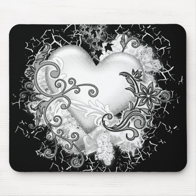 Alfombrilla De Ratón Corazón decorativo (Frente)