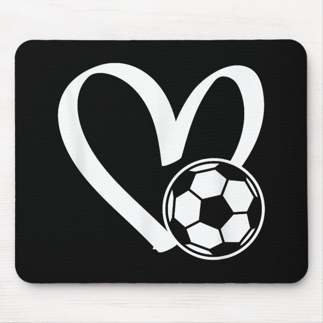 Alfombrilla De Ratón Corazón del balón de fútbol (Frente)