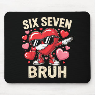 Alfombrilla De Ratón Corazón divertido haciendo dab 67 Bruh Seis Siete