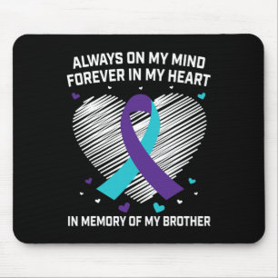 Alfombrilla De Ratón Corazón En Memoria De Mi Hermano Concienciación Su