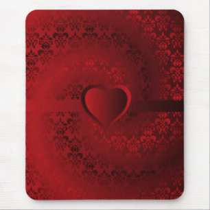 Alfombrilla De Ratón Corazón húmedo rojo