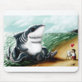 Alfombrilla De Ratón Corazón I usted Sharktopus