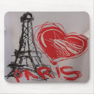 Alfombrilla De Ratón Corazón París Mousepad