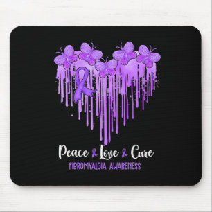 Alfombrilla De Ratón Corazón Paz Amor Cura Fibromialgia Conciencia