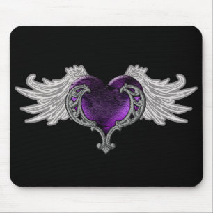 Alfombrilla de ratón Corazón Purpura Gótico con Al