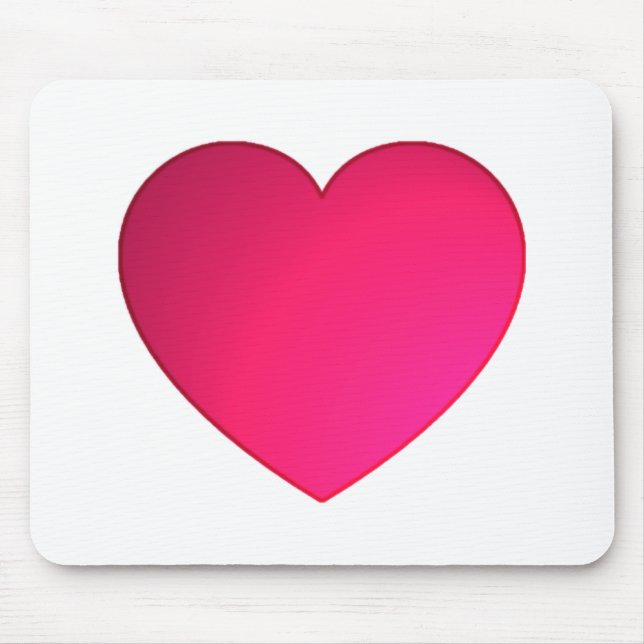Alfombrilla De Ratón Corazón rojo cereza brillante (Frente)