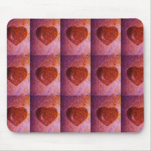 Alfombrilla De Ratón corazón rosa coral