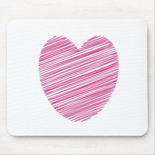 Alfombrilla De Ratón Corazón rosado esgrimido