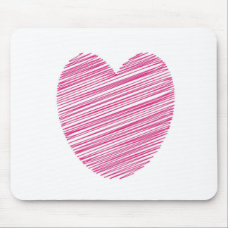 Alfombrilla De Ratón Corazón rosado esgrimido