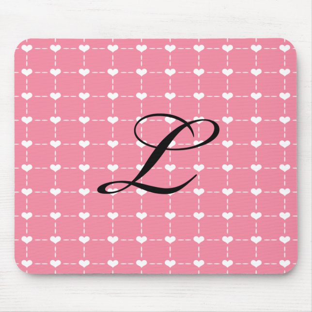 Alfombrilla De Ratón Corazón rosado Mousepad (Frente)