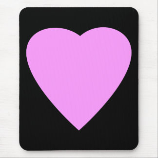 Alfombrilla De Ratón Corazón rosado y negro bonito del amor