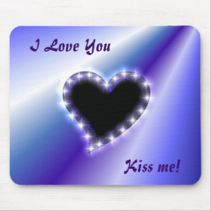 Alfombrilla De Ratón Corazón sobre el arcoiris morado