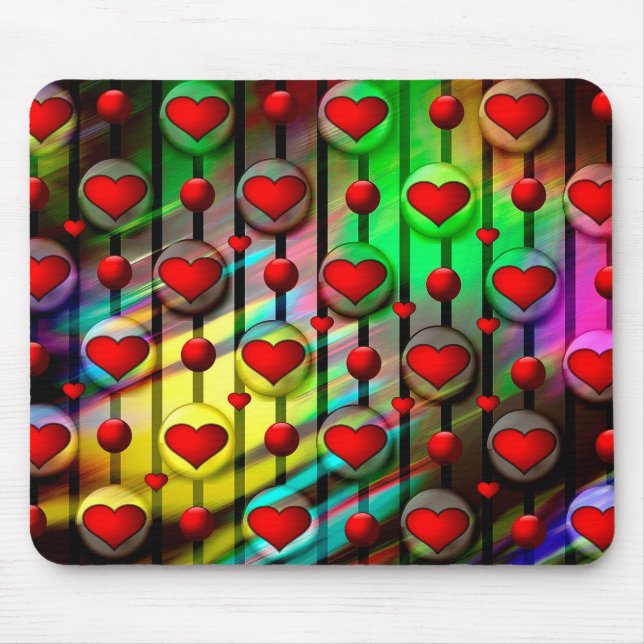 Alfombrilla De Ratón Corazones (Frente)