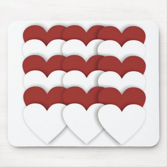 Alfombrilla De Ratón Corazones agrupados (Frente)