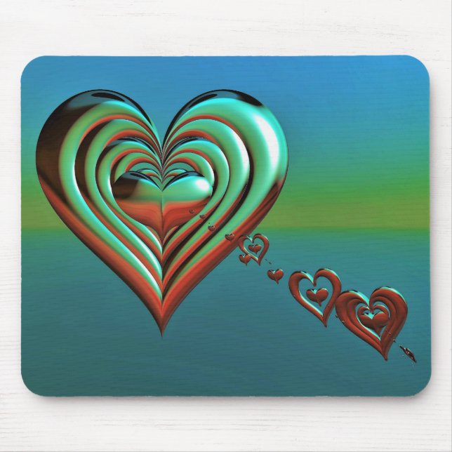 Alfombrilla De Ratón Corazones altas del cielo (Frente)