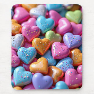 Alfombrilla De Ratón Corazones de Caramelo Coloridos