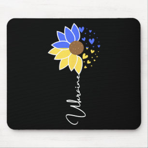 Alfombrilla De Ratón Corazones de girasol de la bandera de Ucrania