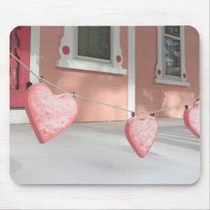 Alfombrilla De Ratón Corazones de pan de jengibre en nieve - Viñedo de