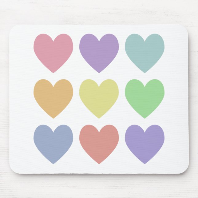 Alfombrilla De Ratón Corazones de Pastel (Frente)