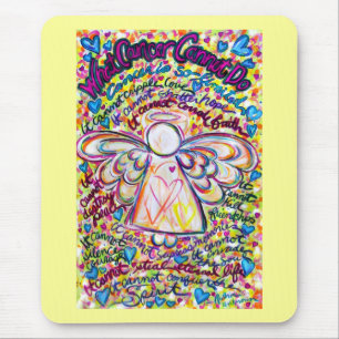 Alfombrilla De Ratón Corazones de primavera Angel Mousepad