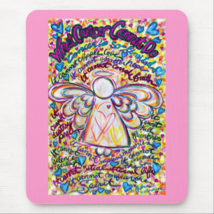 Alfombrilla De Ratón Corazones de primavera Angel Mousepad
