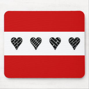 Alfombrilla De Ratón Corazones decorativos negros