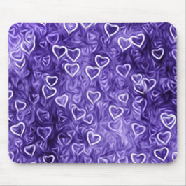 Alfombrilla De Ratón Corazones en caída - Púrpura