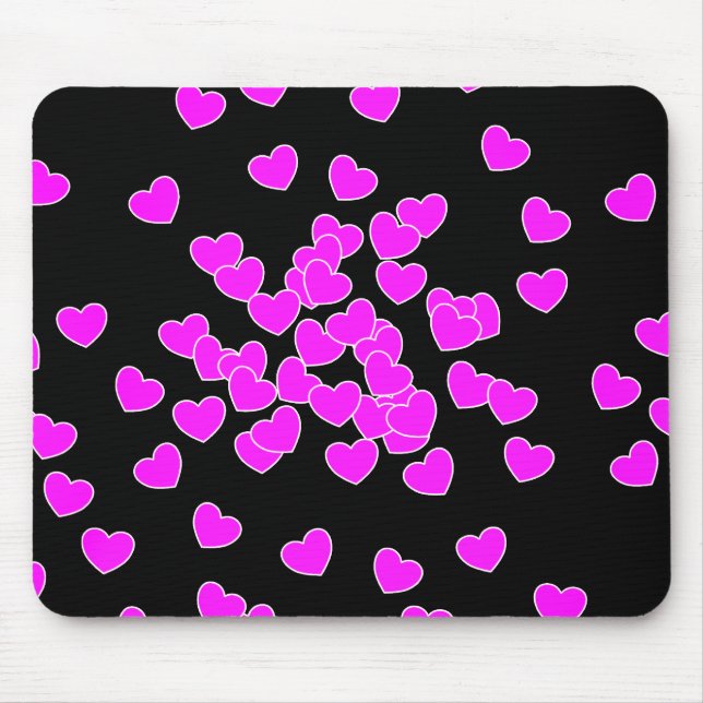 Alfombrilla De Ratón Corazones Indomables, Asombrosos Y Negros (Frente)