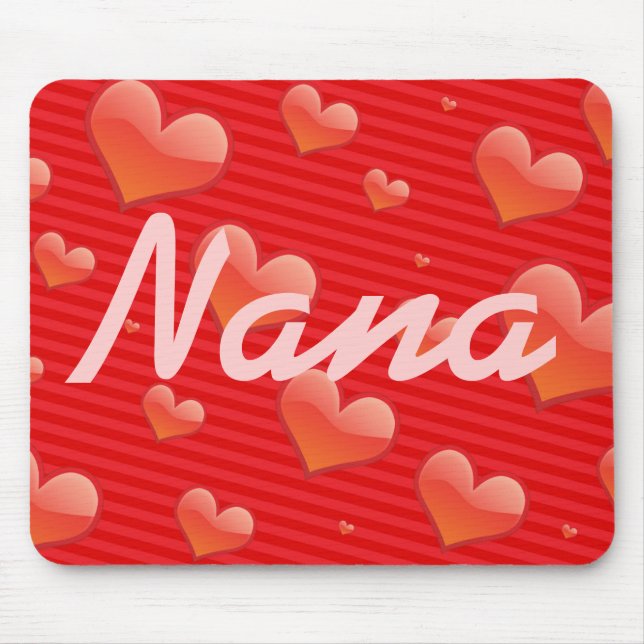 Alfombrilla De Ratón Corazones Mousepad de Nana (Frente)