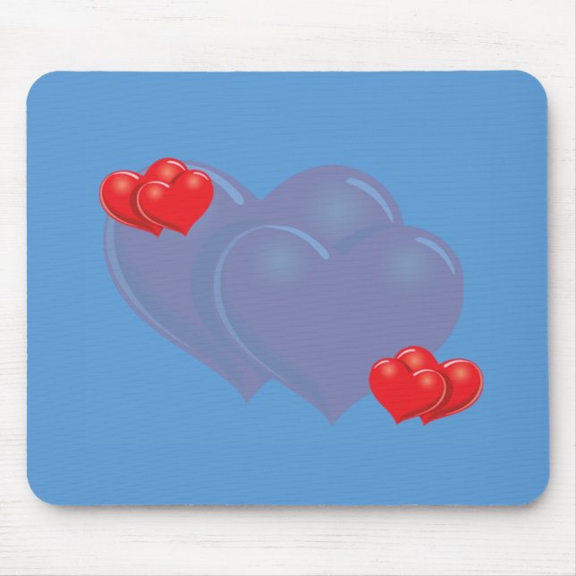 Alfombrilla De Ratón Corazones pesados (Frente)