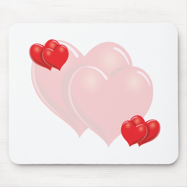 Alfombrilla De Ratón Corazones pesados (Frente)