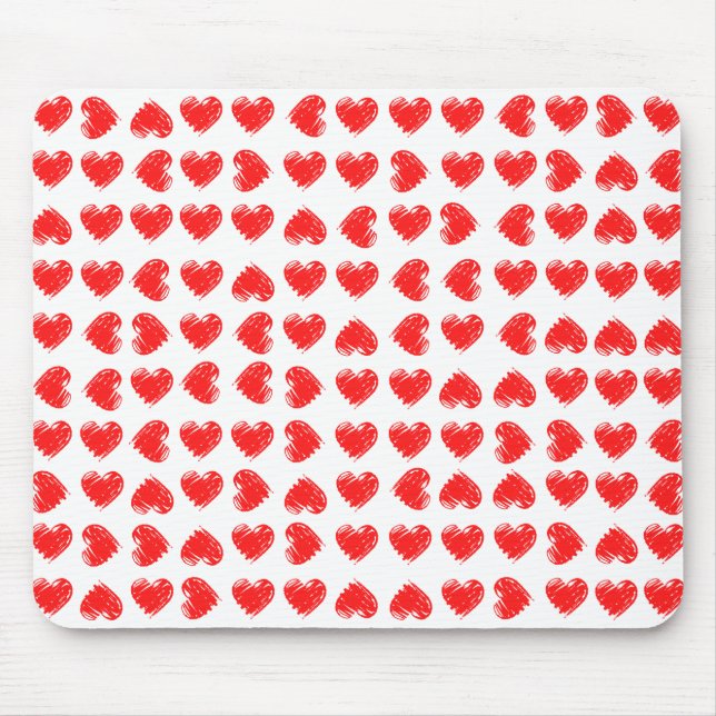 Alfombrilla De Ratón Corazones rojos (Frente)