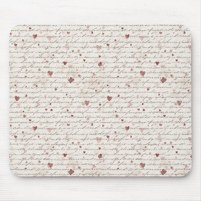 Alfombrilla De Ratón Corazones Rojos de Crema (Frente)