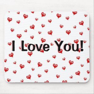 Alfombrilla De Ratón Corazones Rojos Los Amo Mousepad