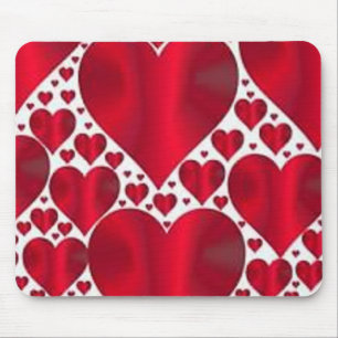 ALFOMBRILLA DE RATÓN CORAZONES ROJOS PARA EL DÍA DE SAN VALENTÍN