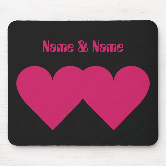 Alfombrilla De Ratón Corazones rojos Valentine personalizado mousepad (Frente)