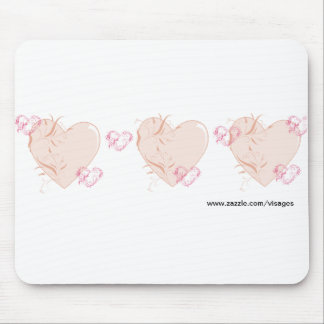 Alfombrilla De Ratón Corazones rosa y de rosa