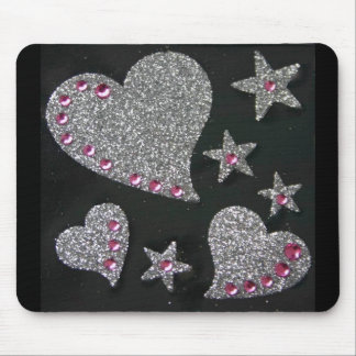 Alfombrilla De Ratón Corazones y cojín de ratón de Bling de las