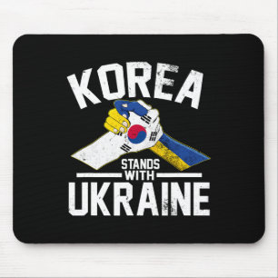 Alfombrilla De Ratón Corea está con Ucrania Camiseta de la bandera core
