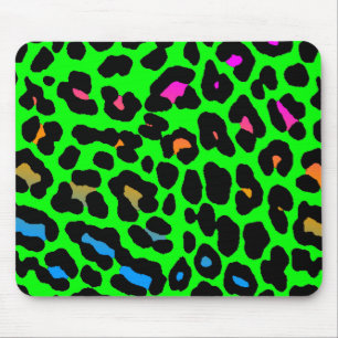 Alfombrilla De Ratón Corey Tiger 80 Retro Green Leopard Print Mousepad