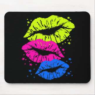 Alfombrilla De Ratón Corey Tiger 80s Vintage Labios y Estrellas Besos