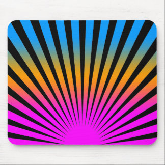 Alfombrilla De Ratón Corey Tiger 80s Vintage Rising Sun Rayas
