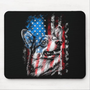 Alfombrilla De Ratón Corgi 4 de julio Amante de los perros Hombres Muje