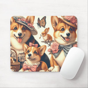 Alfombrilla De Ratón Corgi Cardigan galés de época