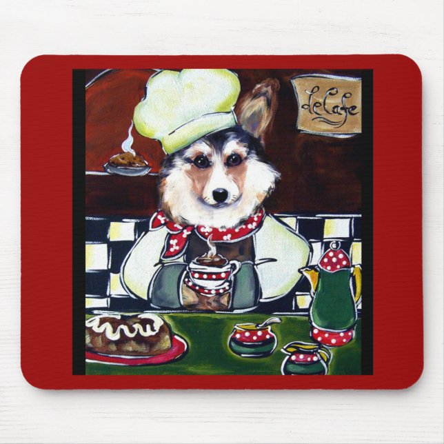 Alfombrilla De Ratón Corgi Chef (Frente)