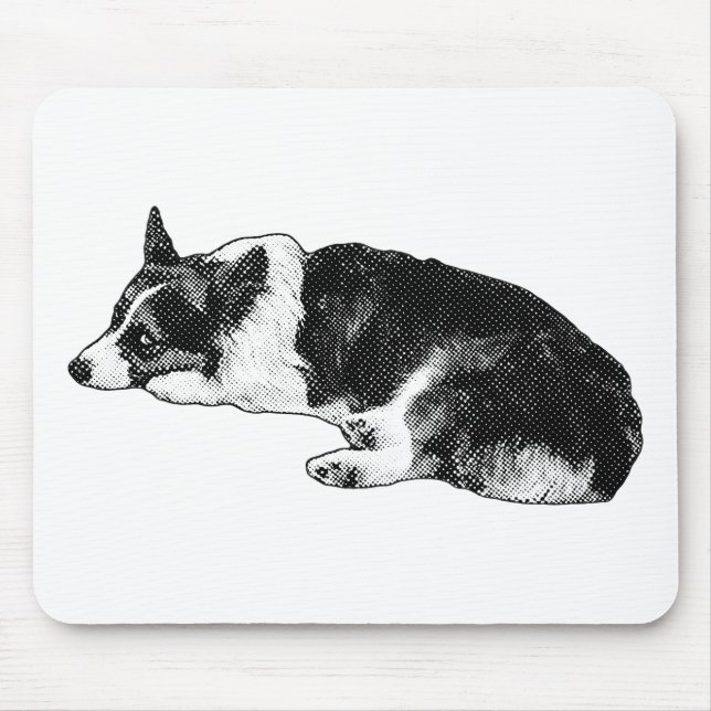 Alfombrilla De Ratón Corgi con mirada fuerte (Frente)