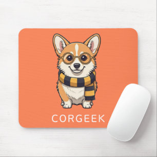 Alfombrilla De Ratón Corgi Corgeek en Coral   Perro Lover Gift